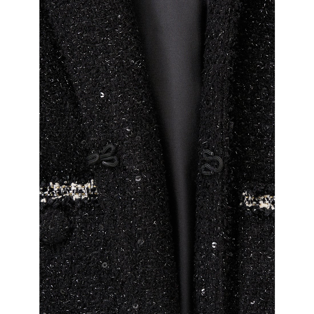 ダーリッチ Darich スパンコールツイードジャケット （ブラック） -靴