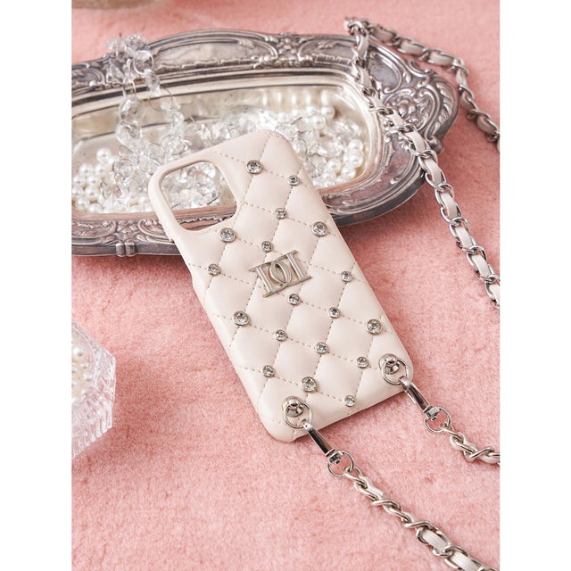 ダーリッチ Darich キルティングビジューiPhoneケース （アイボリー