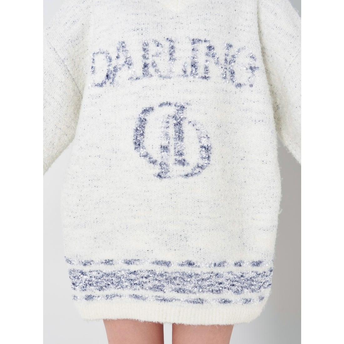 ダーリッチ Darich ミックスカラーロゴニットチュニック （ホワイト