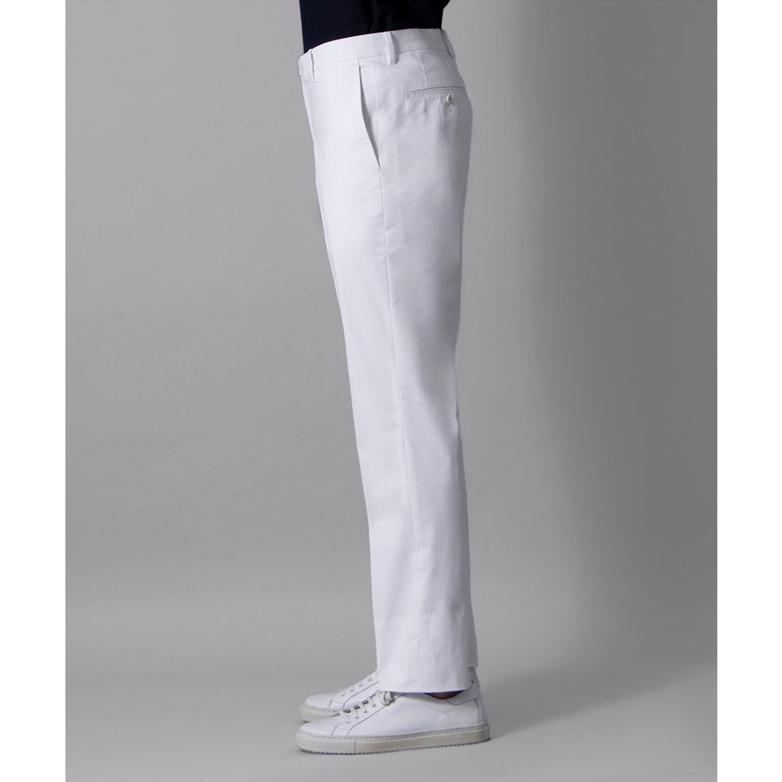 ストレッチツイルチノドレスパンツ （ホワイト） -D'URBAN | ダーバン