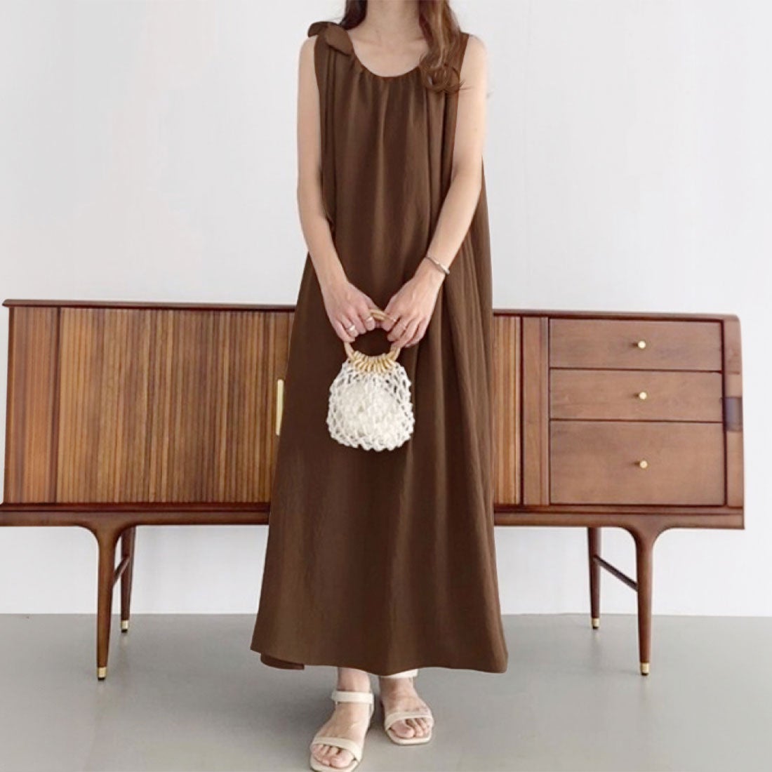 デューリリー Dewlily ノースリーブリボンワンピース レディース 10代