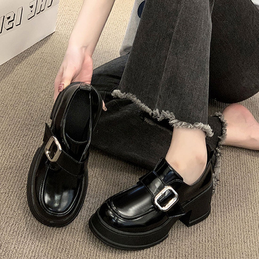 デューリリー Dewlily チャンキーローファー レディース 10代 20代 30