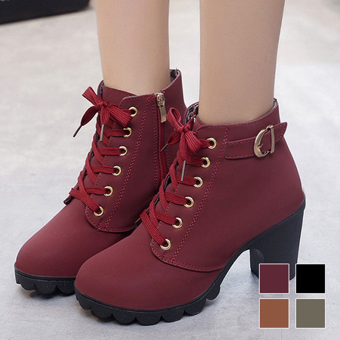 デューリリー Dewlily 編み上げショートブーツ レディース 10代 20代