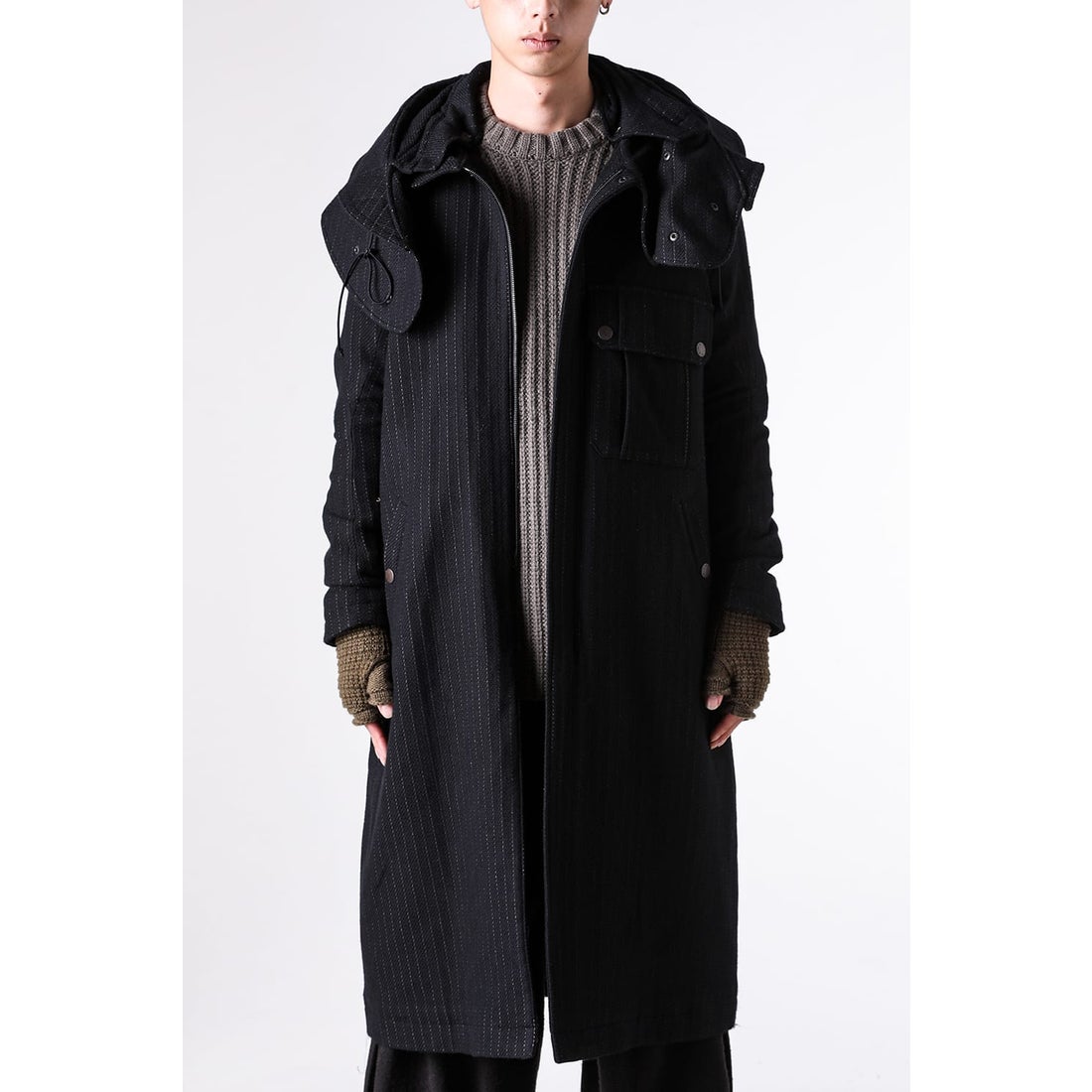 デヴォア DEVOA Coat Cashmere / Cotton （BLACK） -FASCINATE