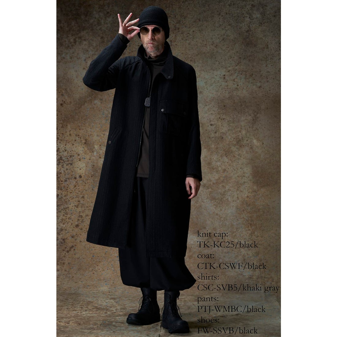 デヴォア DEVOA Coat Cashmere / Cotton （BLACK） -FASCINATE
