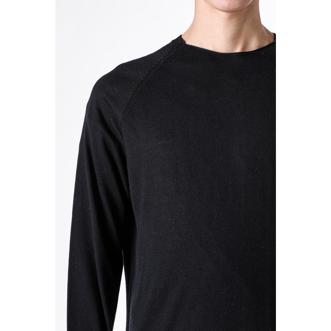 DEVOA Knit long Sleeve Silk / Cashmere （Black） - Osaka / Kyoto