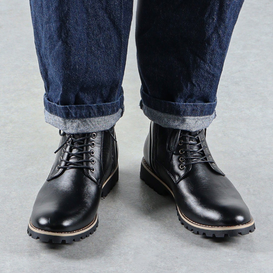 デデス Dedes 外羽レースアップブーツ / 6351 （ブラック