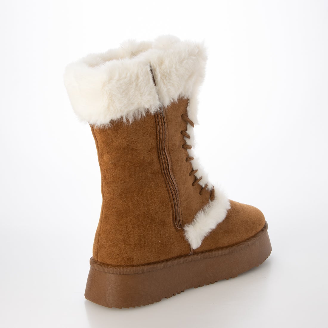 デデス Dedes 厚底レースアップムートンブーツ / 6417 （ブラウン