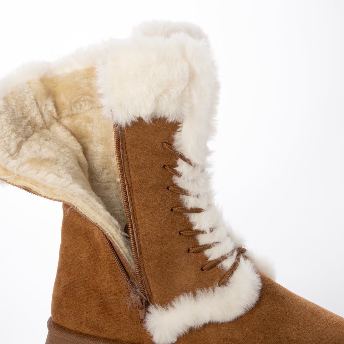 デデス Dedes 厚底レースアップムートンブーツ / 6417 （ブラウン