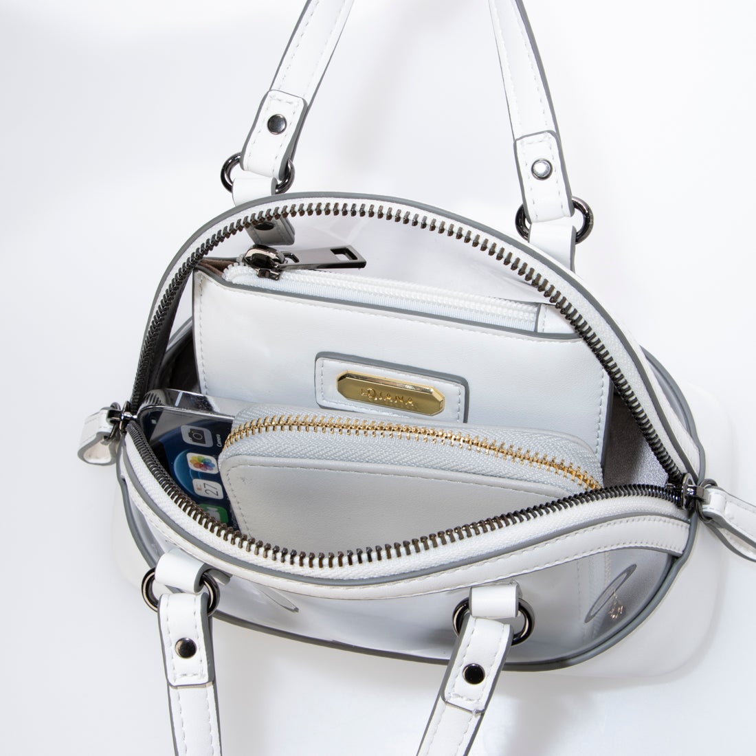 ダイアナ DIANA ハンドバッグ（Mサイズ） （グリーン合皮スムース