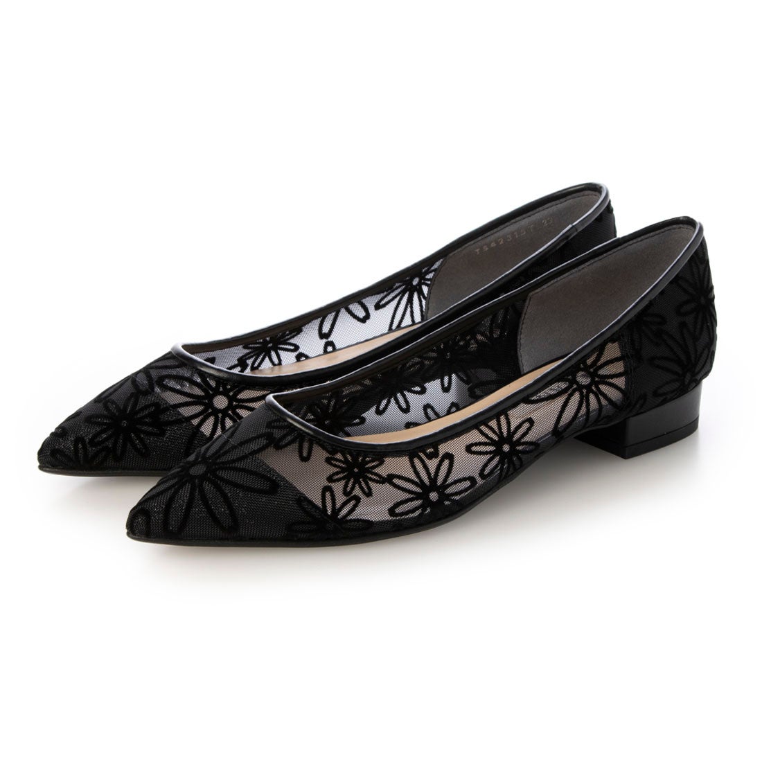 ダイアナ DIANA フラットパンプス （黒メッシュ） -ファッション通販