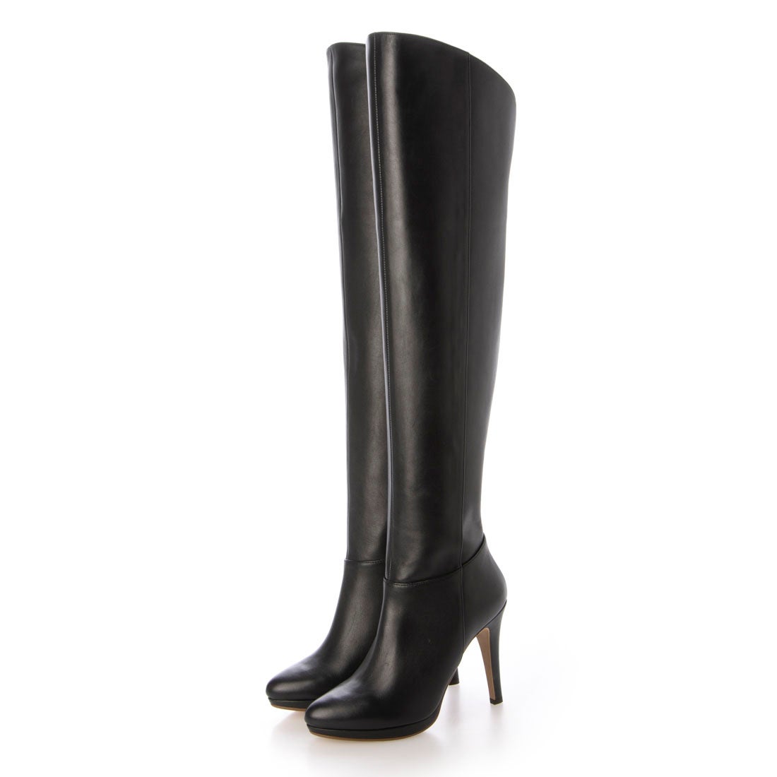 ダイアナ DIANA ニーハイブーツ （黒カーフ） -アウトレット通販