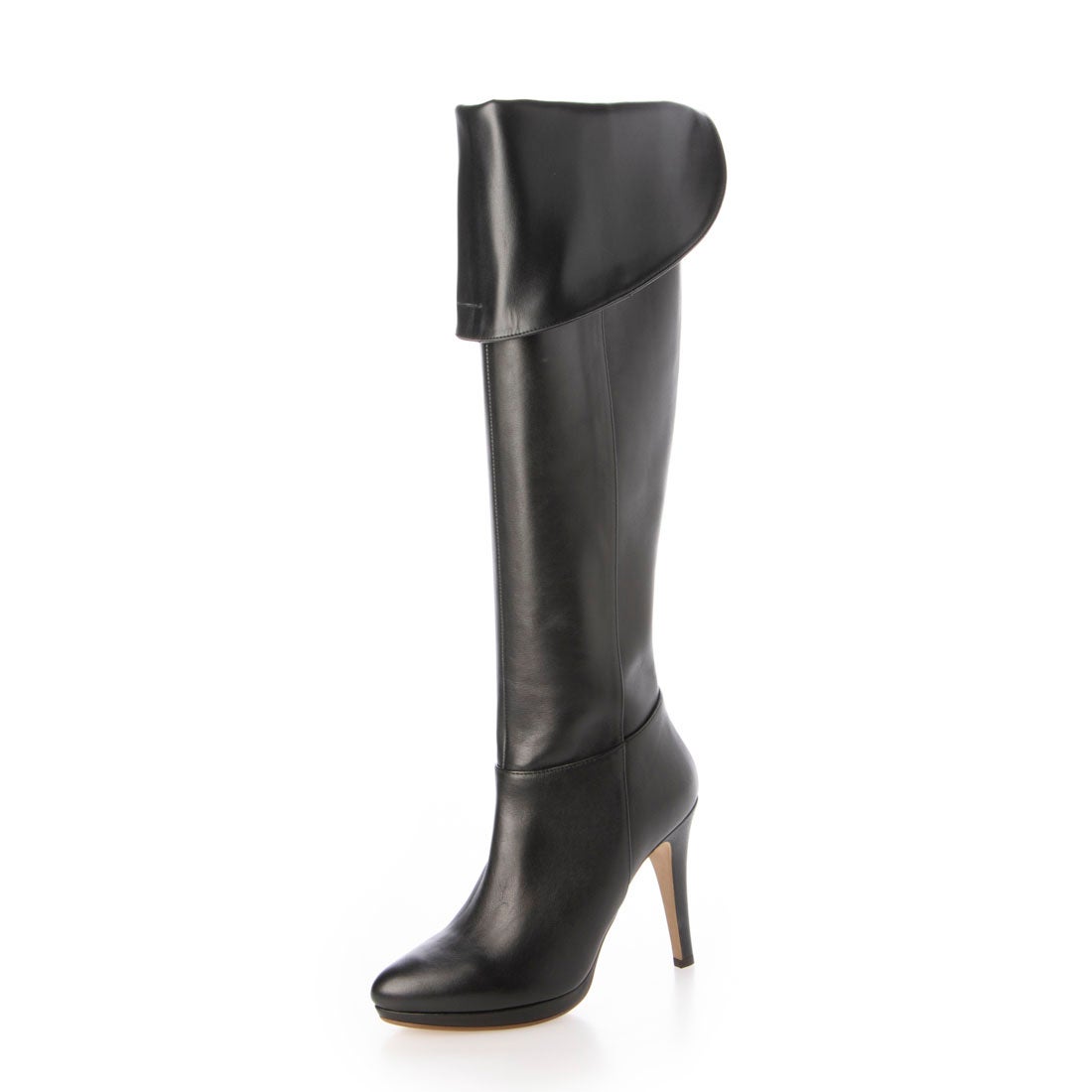 ダイアナ DIANA ニーハイブーツ （黒カーフ） -アウトレット