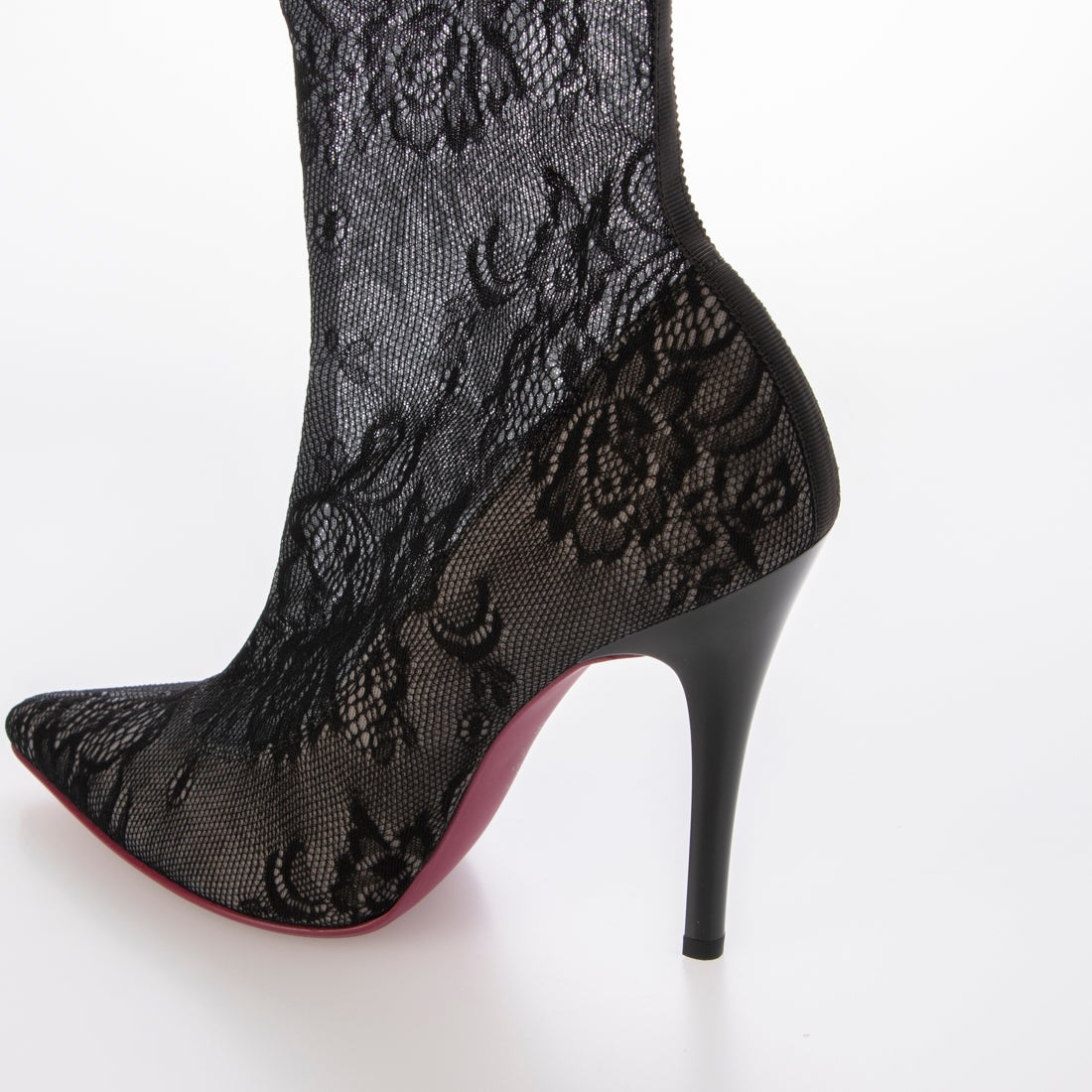 ダイアナ DIANA ニーハイブーツ （黒ストレッチ） -ファッション通販