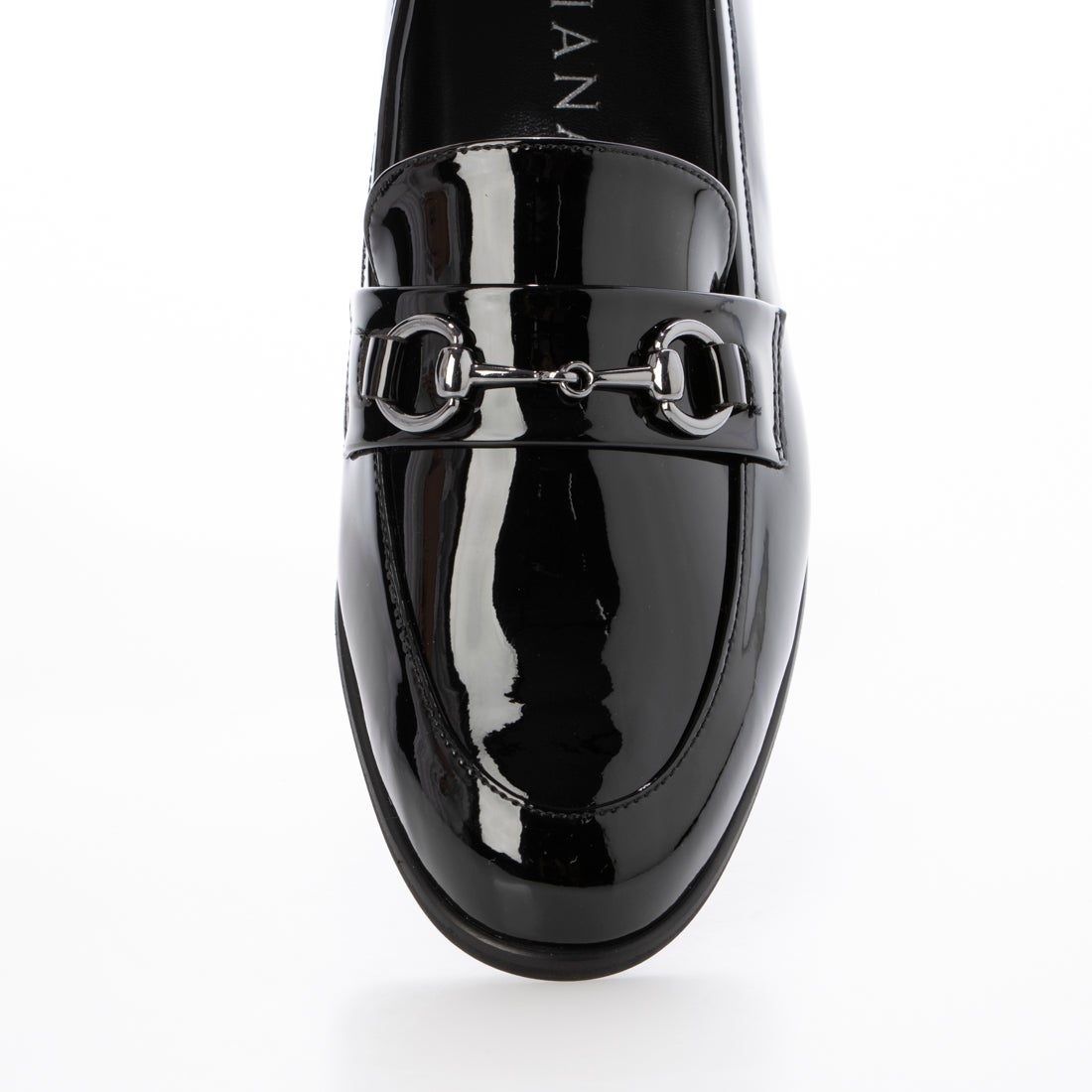 ダイアナ DIANA フラットパンプス （黒人工エナメル） -靴