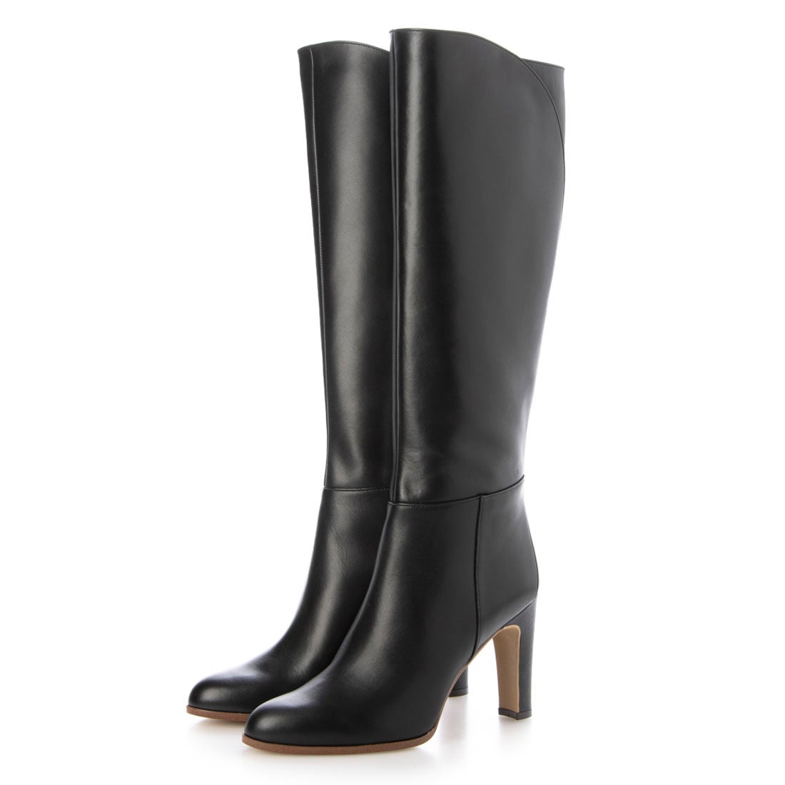 ダイアナ DIANA ロングブーツ （黒カーフ） -靴＆ファッション通販