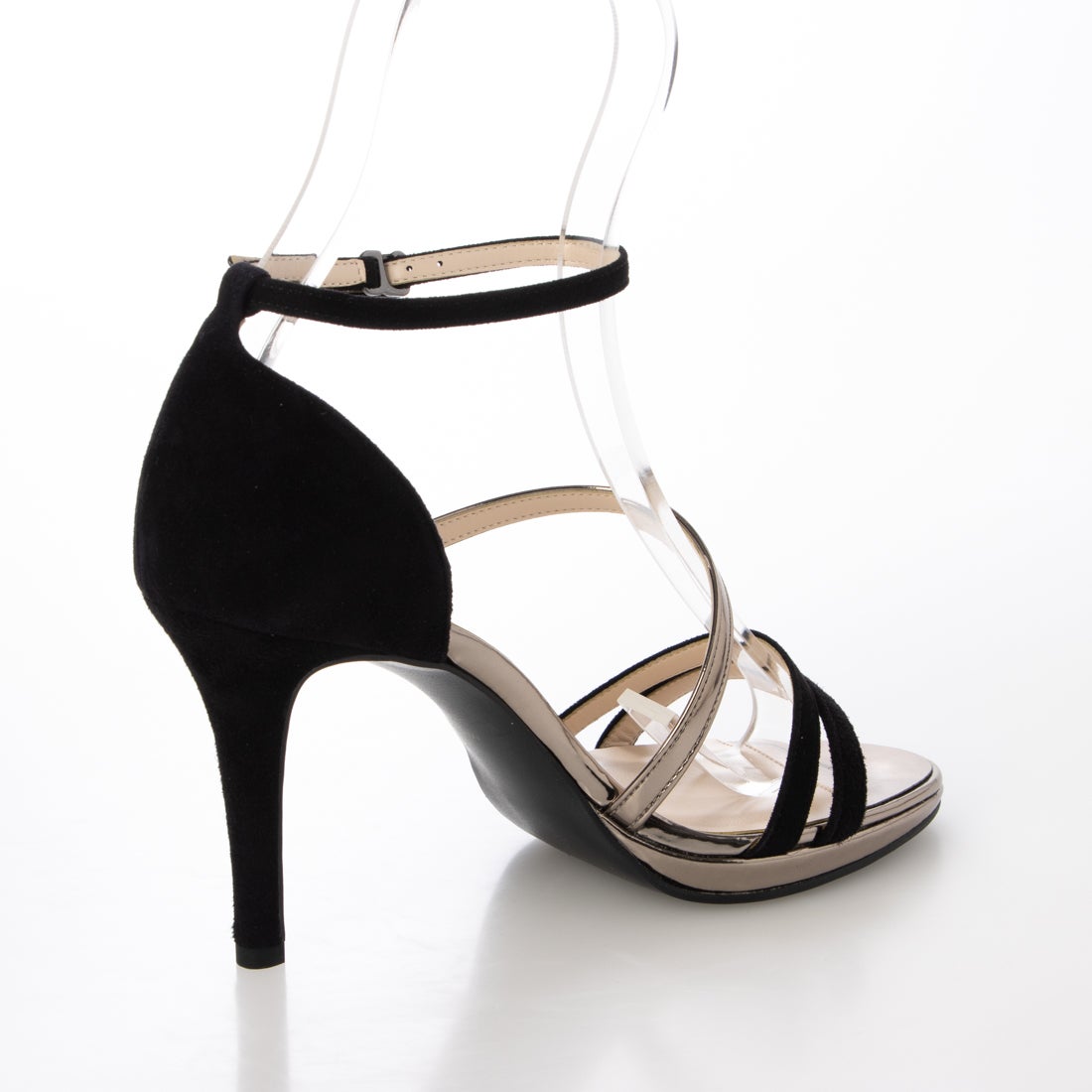 ダイアナ DIANA ストラップ付きサンダル （黒スエード