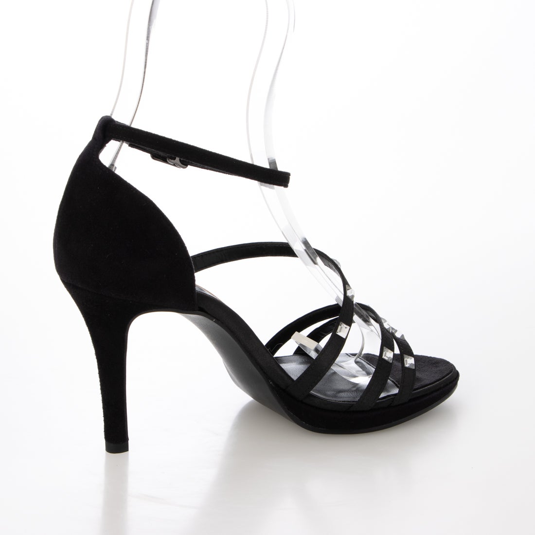 ダイアナ DIANA ストラップ付きサンダル （黒スエード） -ファッション