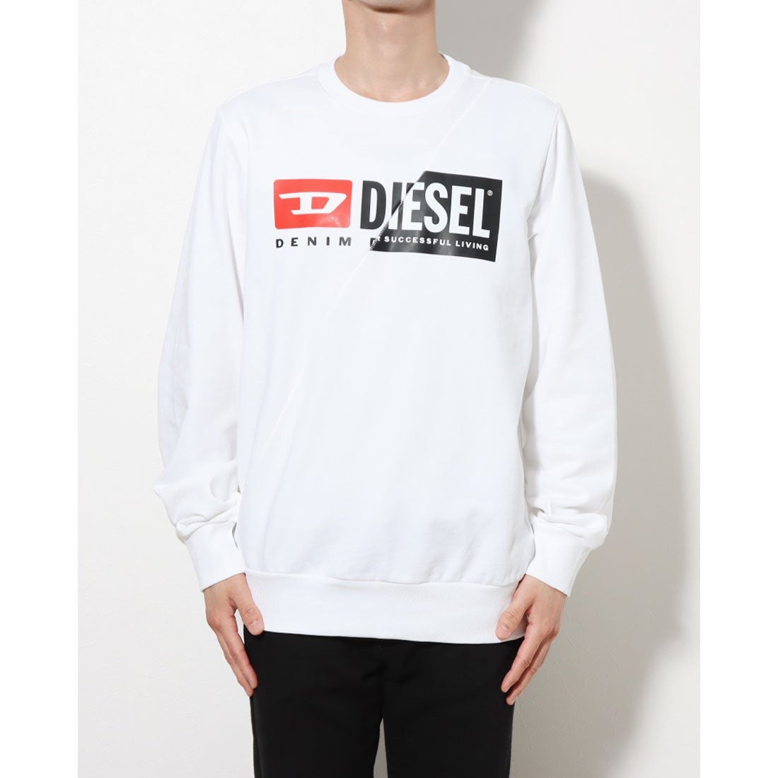 ディーゼル DIESEL ロゴプリントスウェット （WHITE） -waja bazar