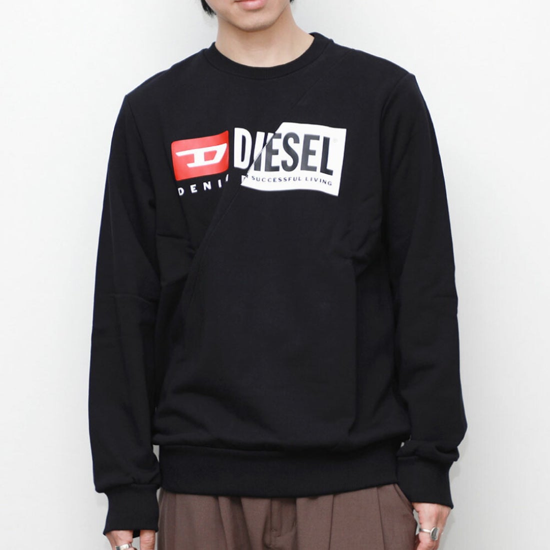 ディーゼル DIESEL S-GIRK-CUTY スウェット メンズ トレーナー 長袖