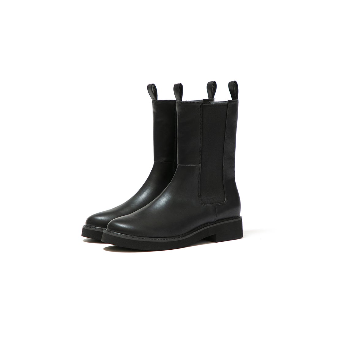 軽量ソール】サイドゴア ブーツ （ブラック スムース） -Emma Francis