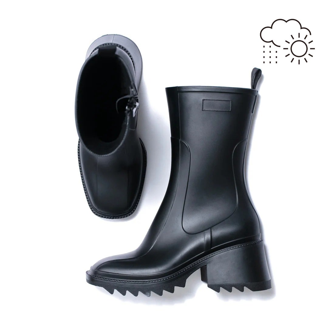 レインブーツ （ブラック ラバー） -Emma Francis / エマ フランシス