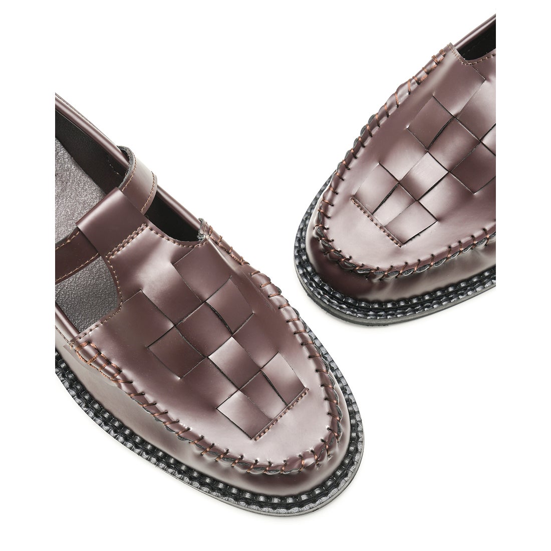 Tストラップ ローファー （ブラウン スムース） -Emma Francis / エマ