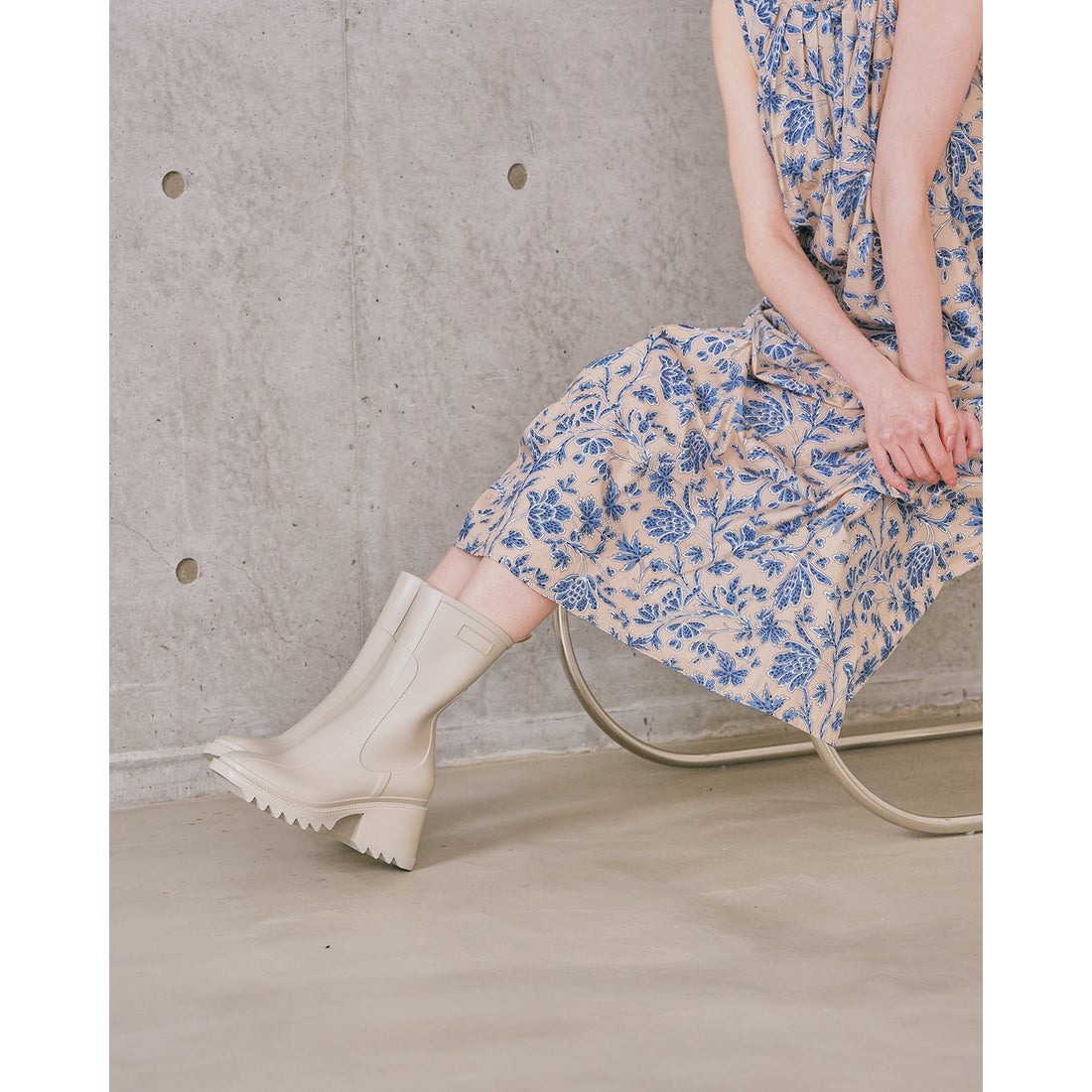 レインブーツ （アイボリー ラバー） -Emma Francis / エマ フランシス