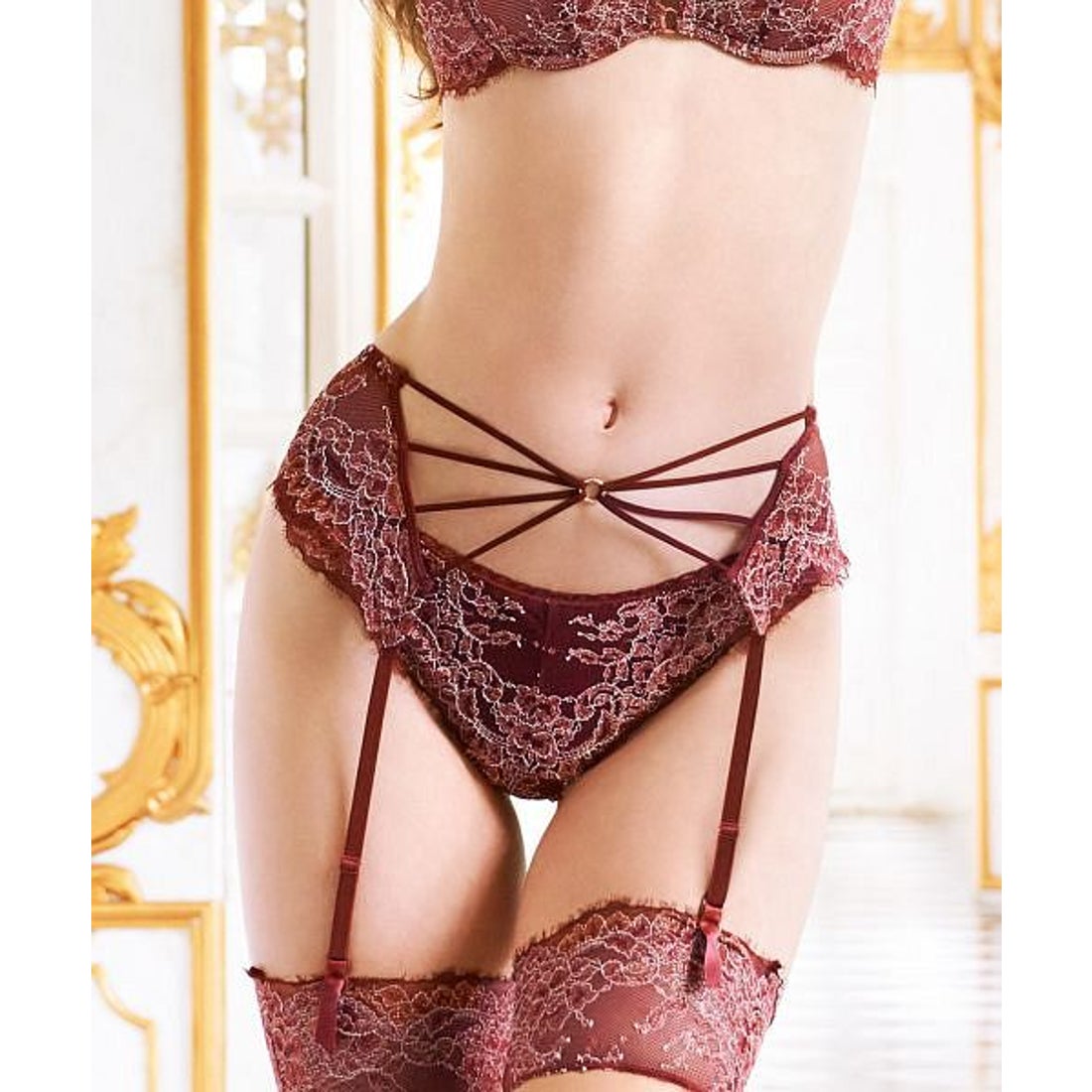 アンブラ ANNEBRA Bouquet2 ストリングデザインガーターベルト【返品