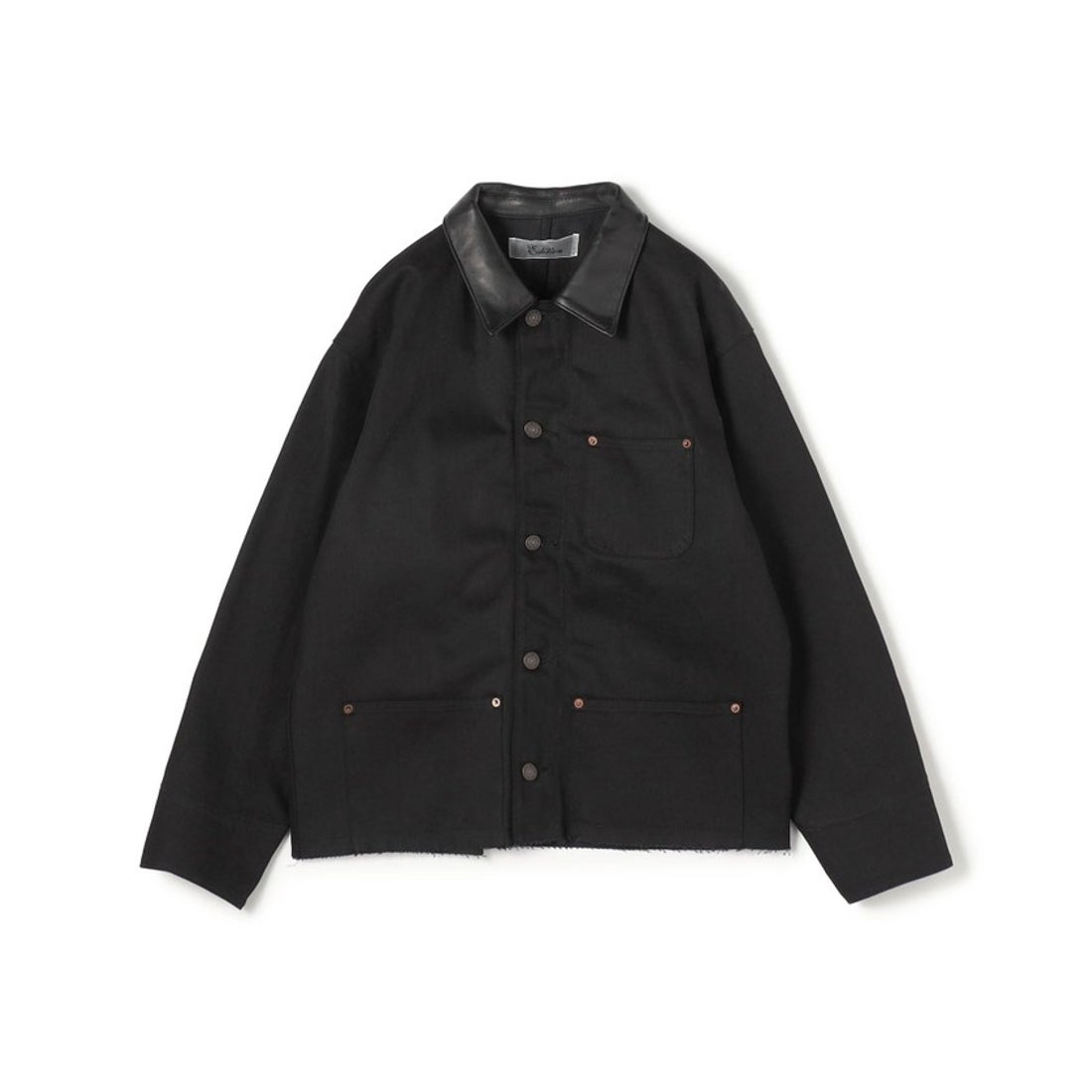 エディション Edition カットオフ ブラックデニム カバーオール （19