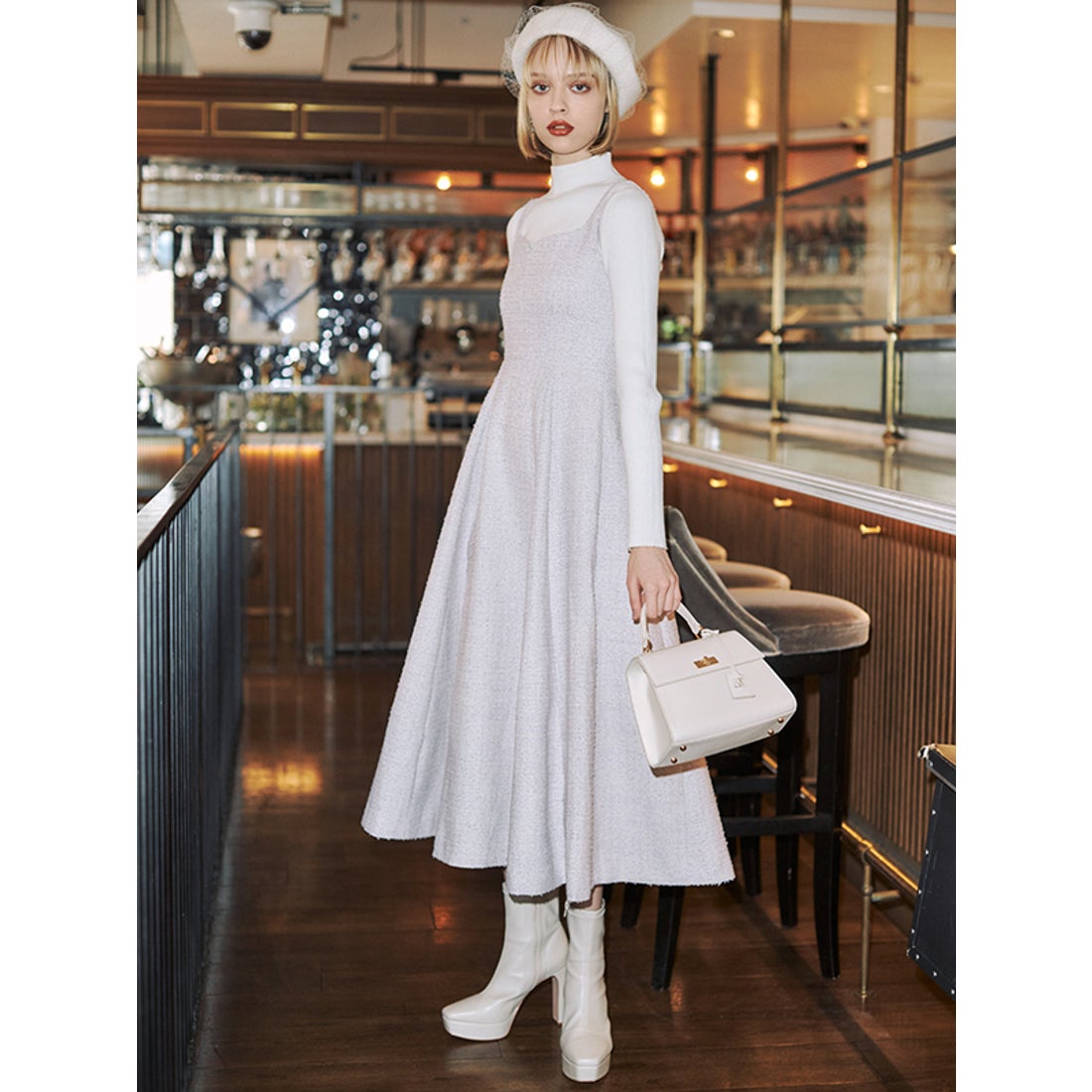 エイミーイストワール EIMY ISTOIRE クラシックツイードフレア