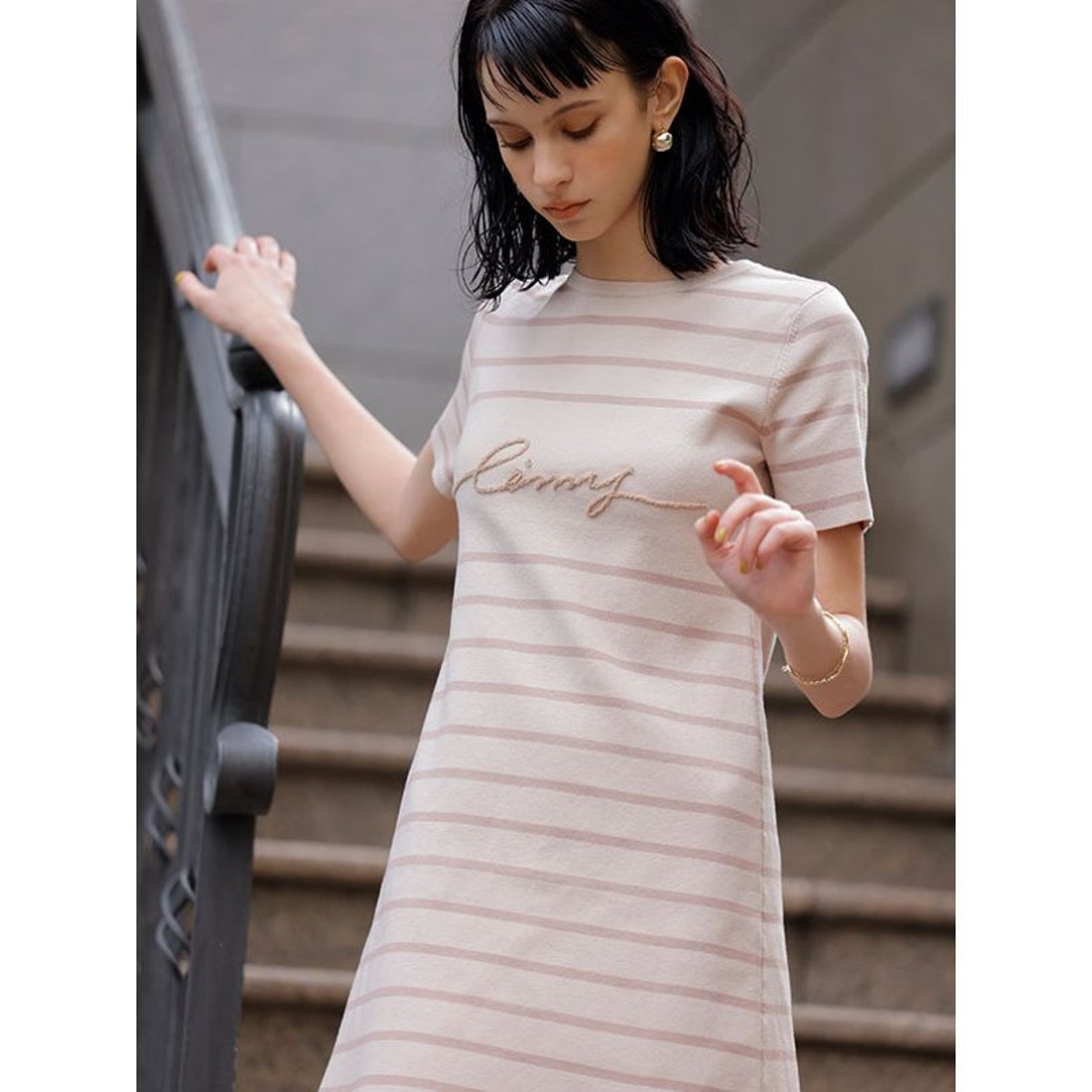 エイミーイストワール EIMY ISTOIRE eimyクラシックボーダーニットミニ