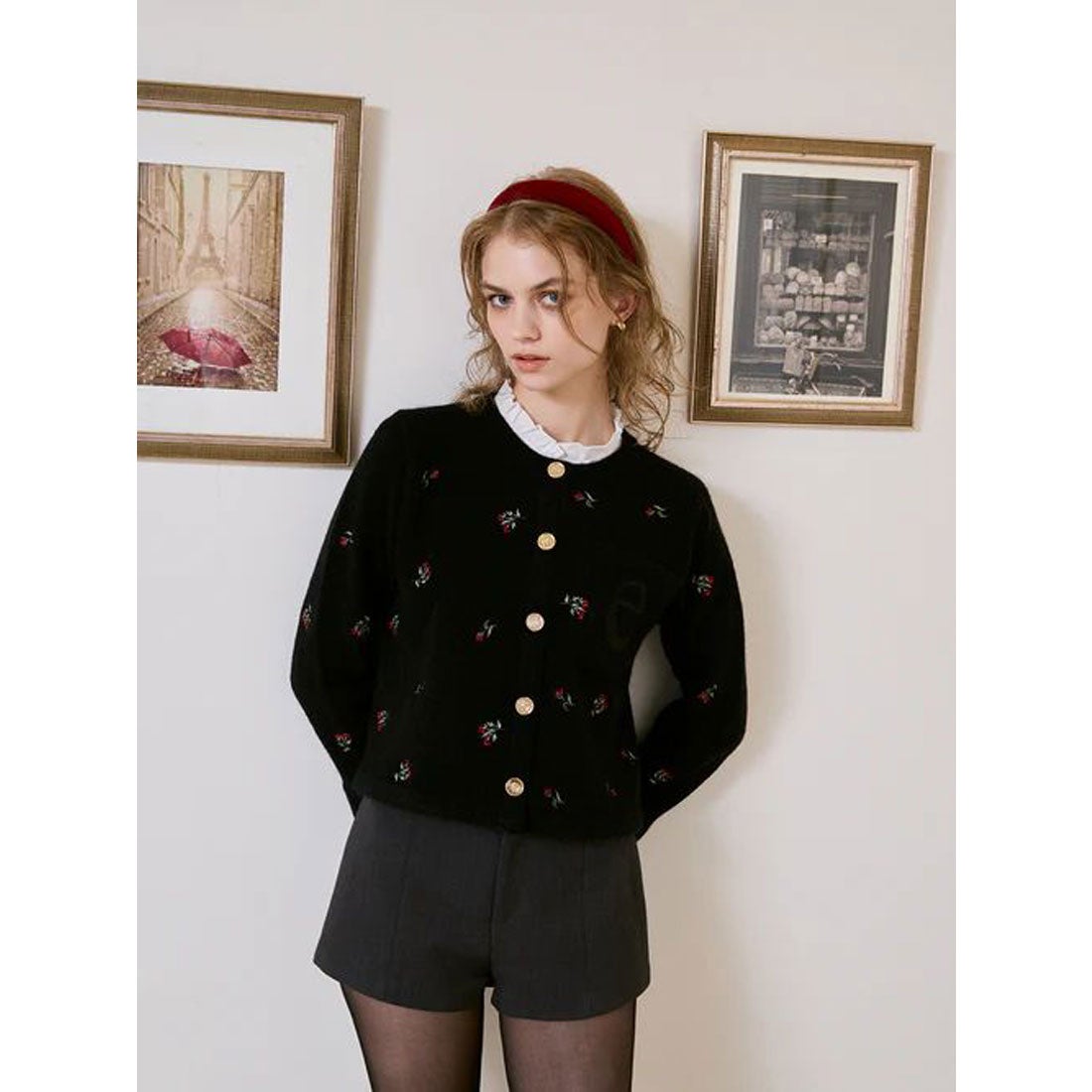 エイミーイストワール EIMY ISTOIRE Attachedcollrフラワーモチーフ