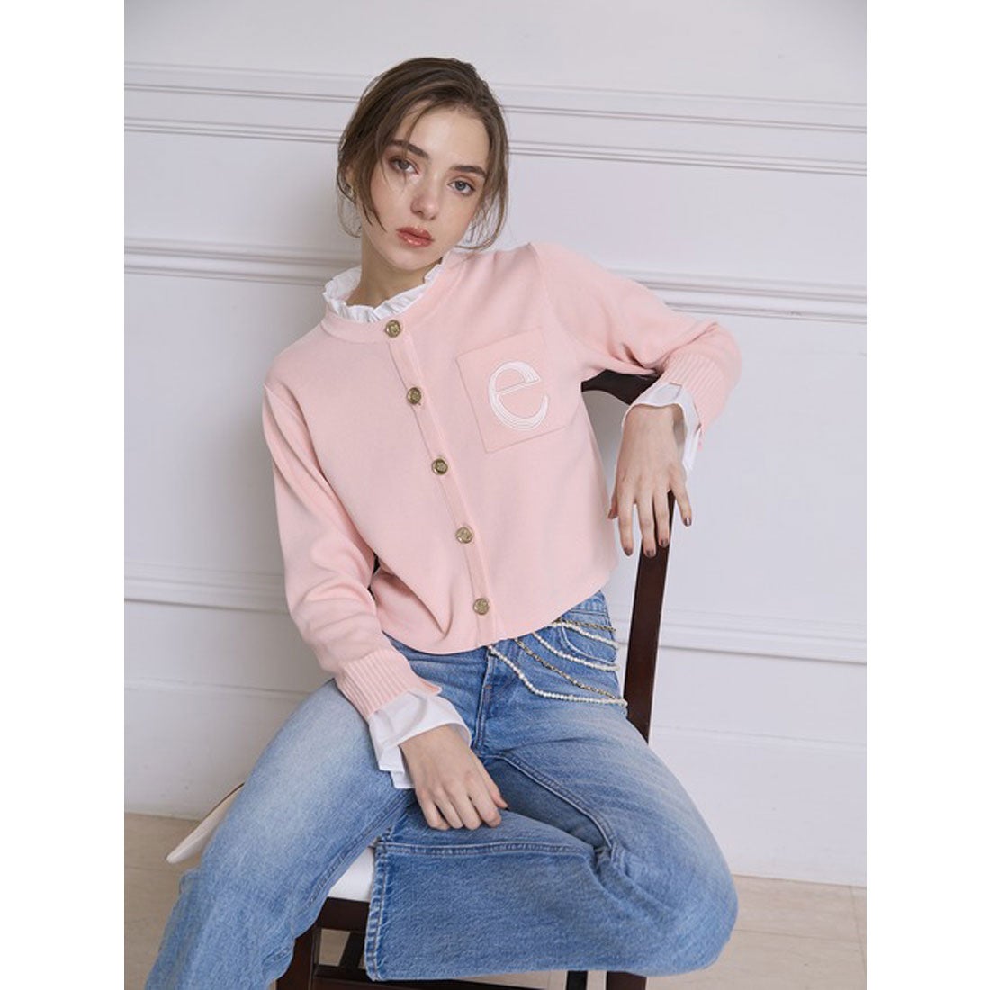 エイミーイストワール EIMY ISTOIRE Attached collar ニット