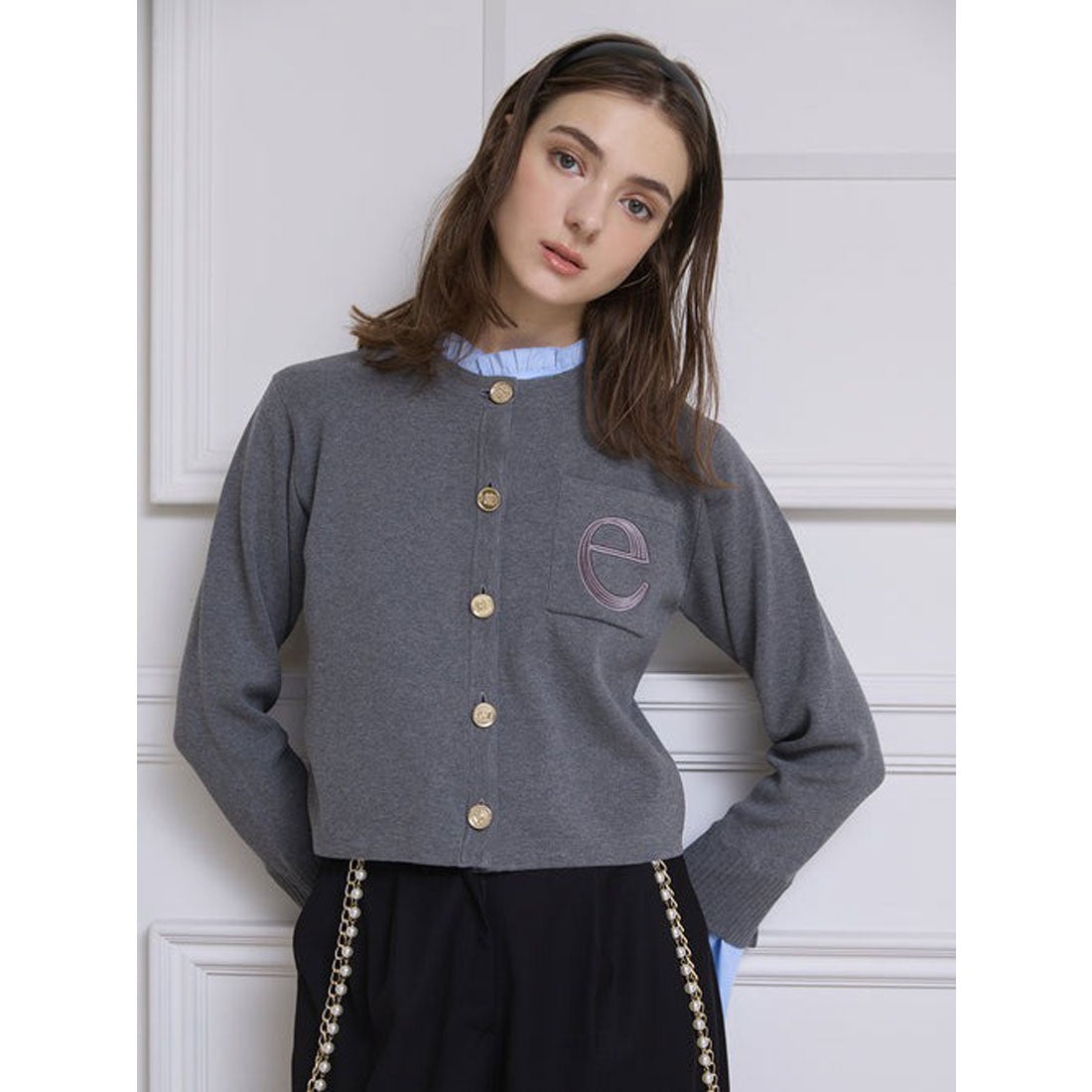 エイミーイストワール EIMY ISTOIRE Attached collar ニット