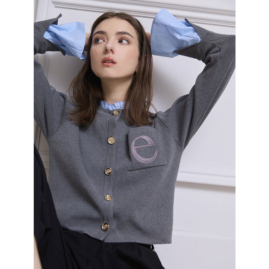 エイミーイストワール EIMY ISTOIRE Attached collar ニット