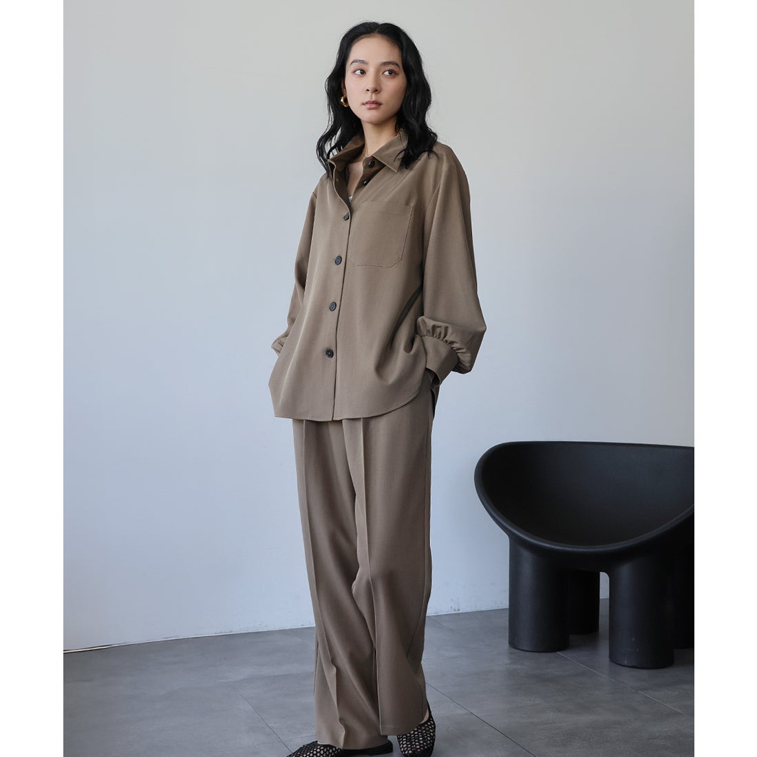 エルフランク ELFRANK セットアップ オーバーサイズ シャツジャケット