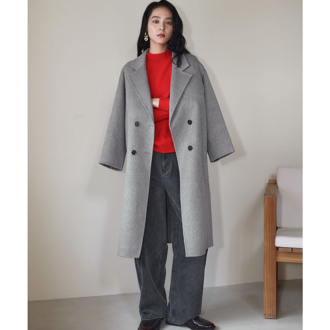 エルフランク ELFRANK 【Premium】上質ウール チェスターコート ロング