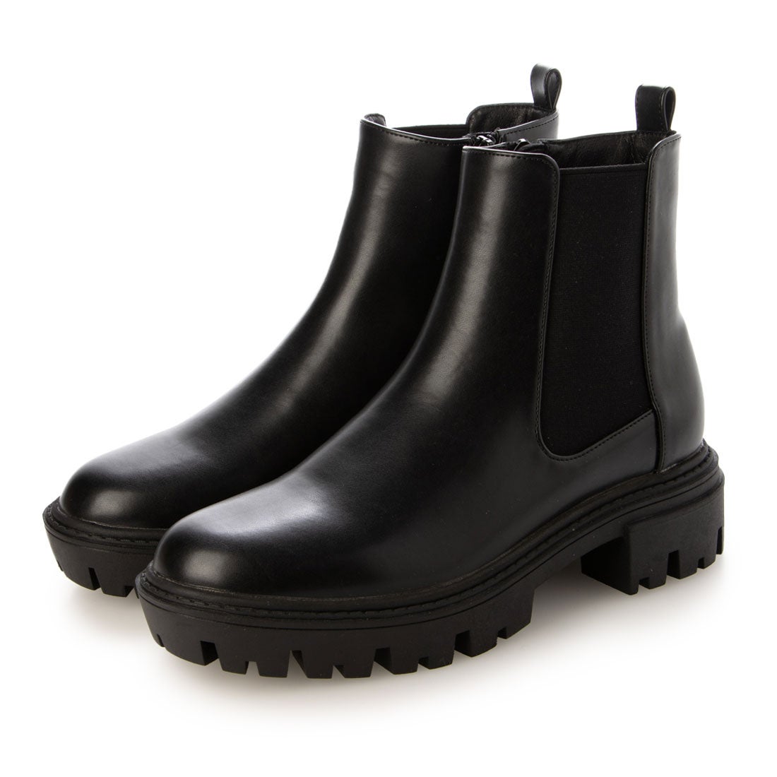 EVOL/イーボル】 サイドゴアショートブーツ IX5581 （ブラック