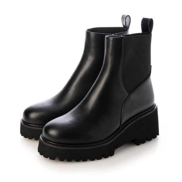 EVOL/イーボル】 サイドゴアショートブーツ IX5581 （ブラック