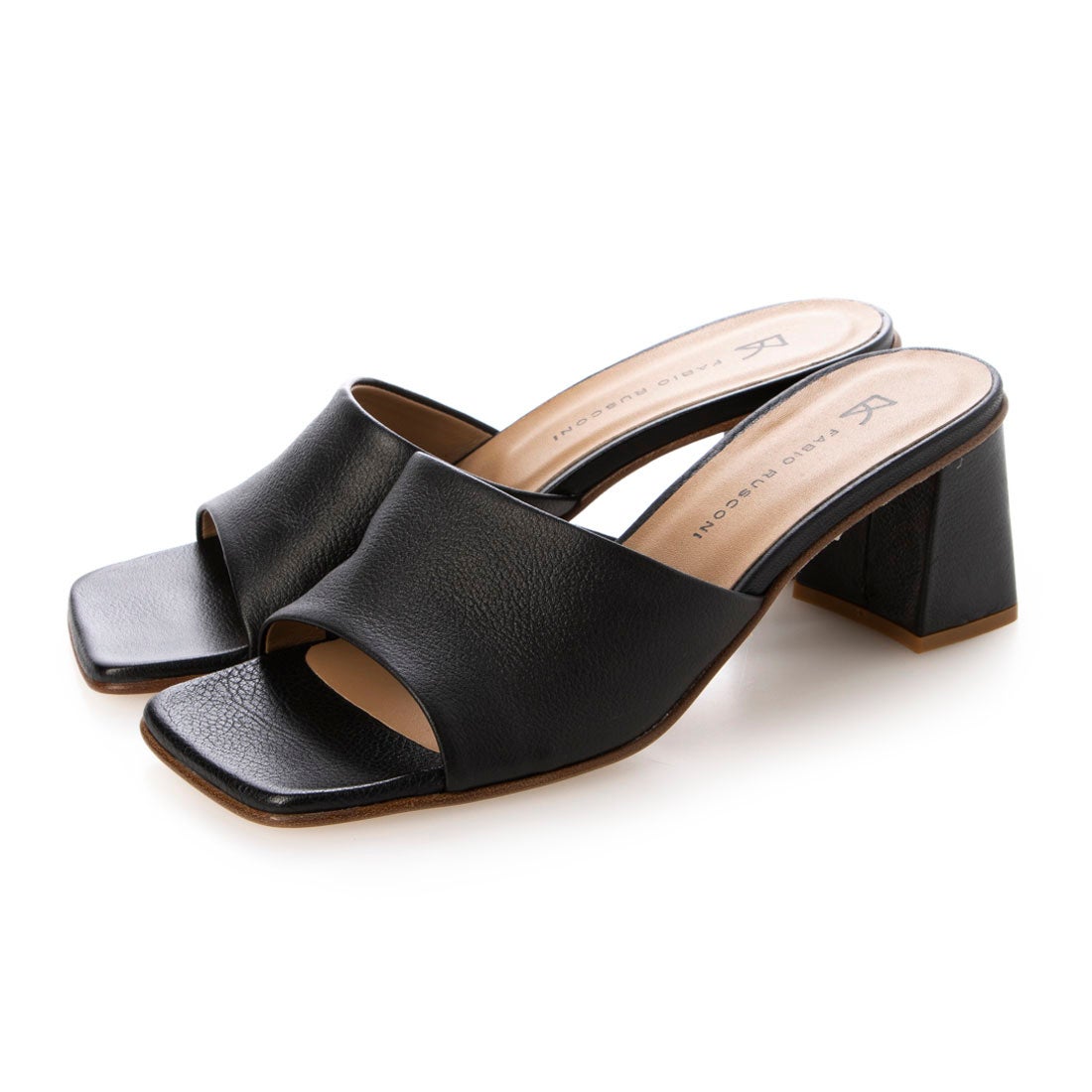 ファビオルスコーニ FABIO RUSCONI ミュール （ブラック） -靴