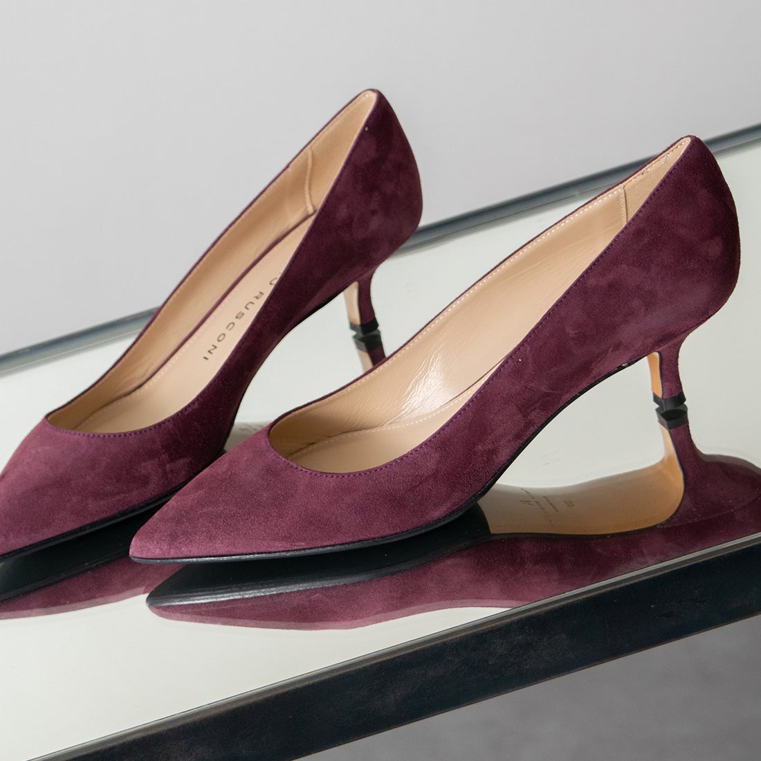 ファビオルスコーニ FABIO RUSCONI ポインテッドトウミドルヒール