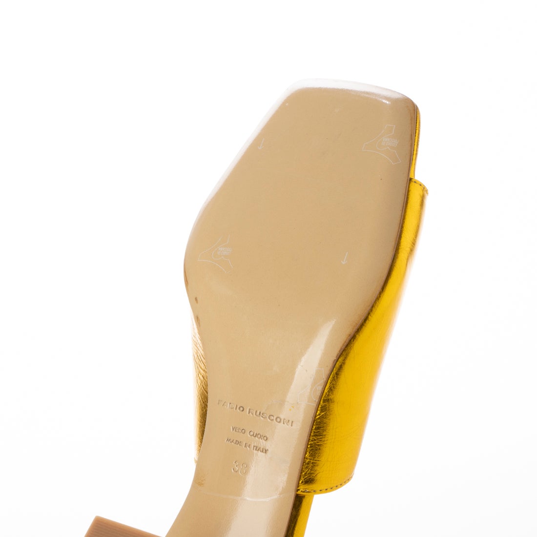 ファビオルスコーニ FABIO RUSCONI スクエアトウブイカットミュール