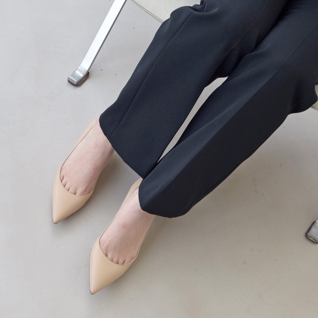 ファビオルスコーニ FABIO RUSCONI ポインテッドトウミドルヒール