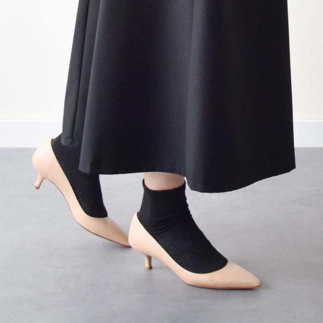 ファビオルスコーニ FABIO RUSCONI ポインテッドトウミドルヒール