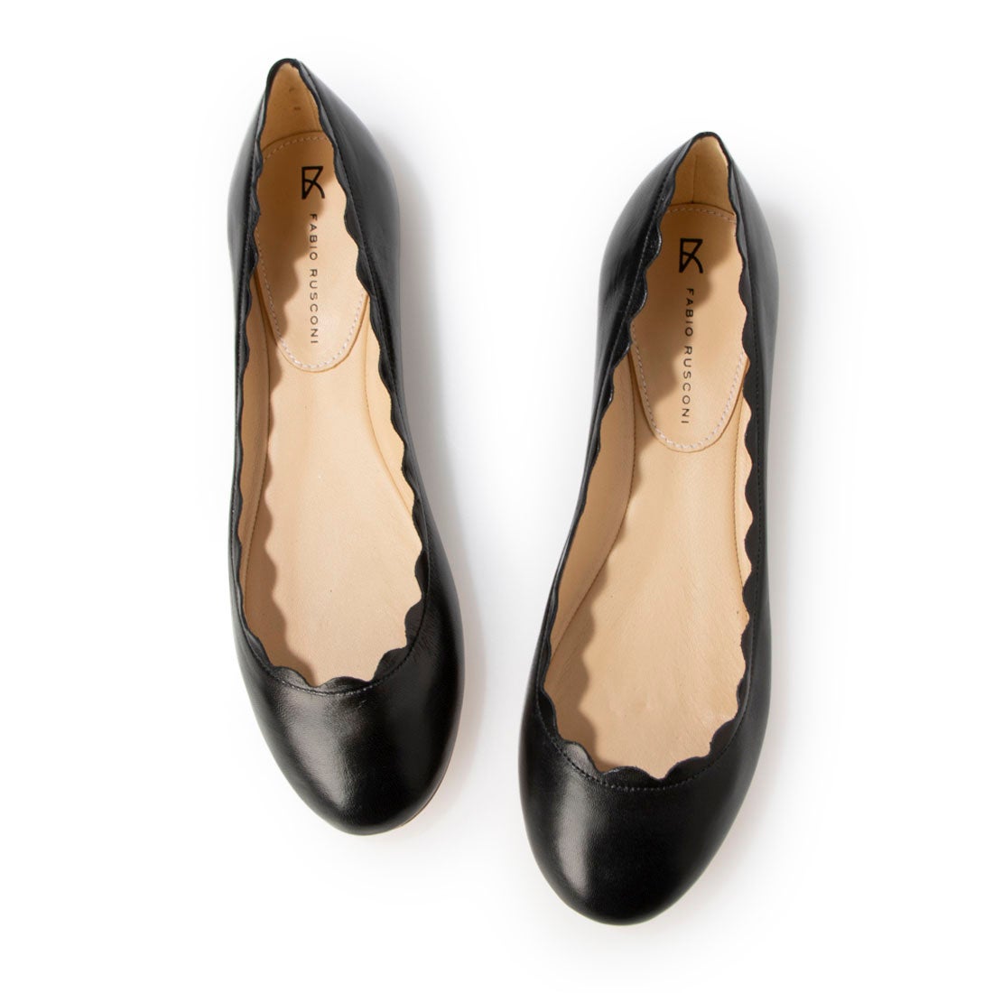 ○ファビオルスコーニ FABIO RUSCONI バレエシューズ （ブラック） -靴