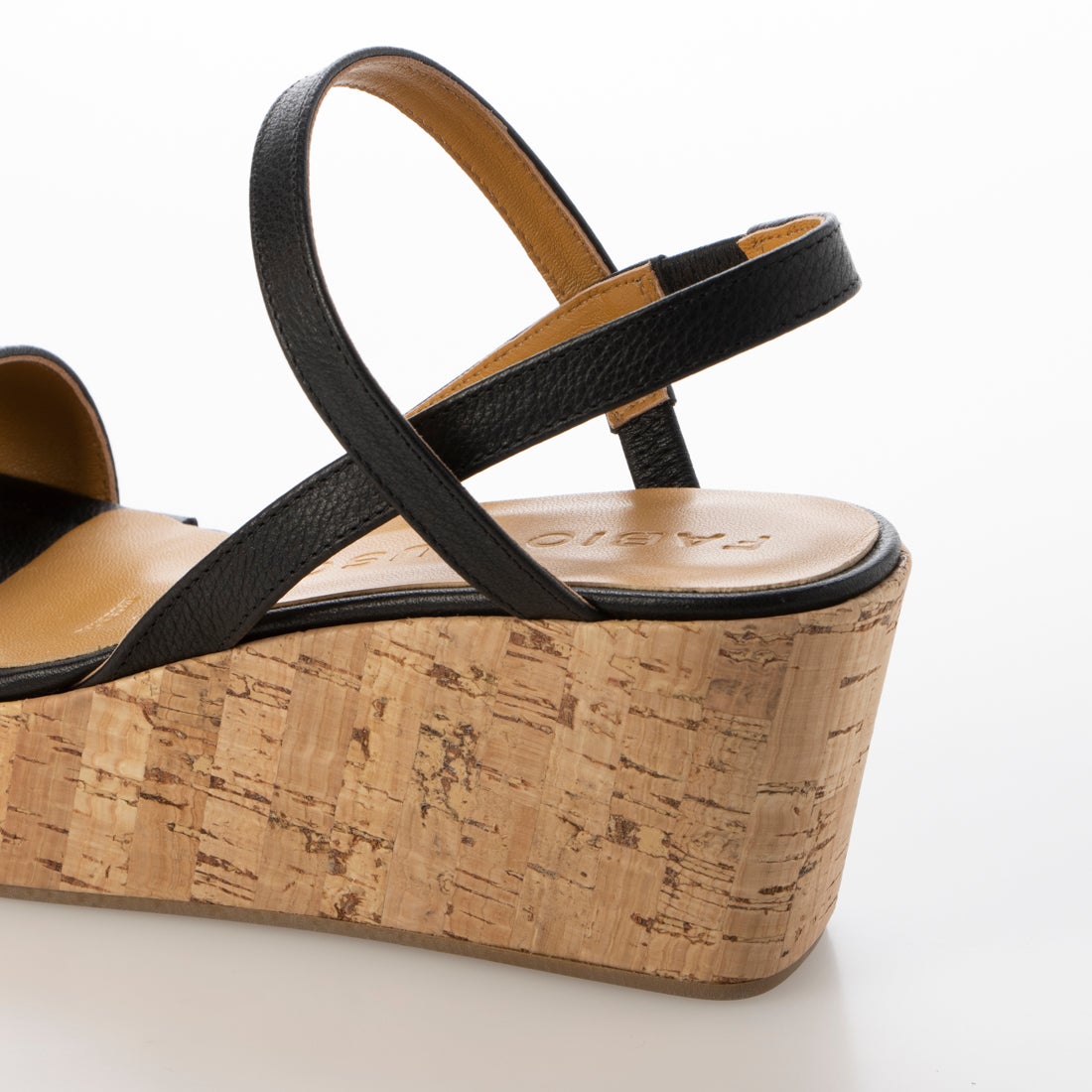 ファビオルスコーニ FABIO RUSCONI ウェッジソールサンダル （ブラック