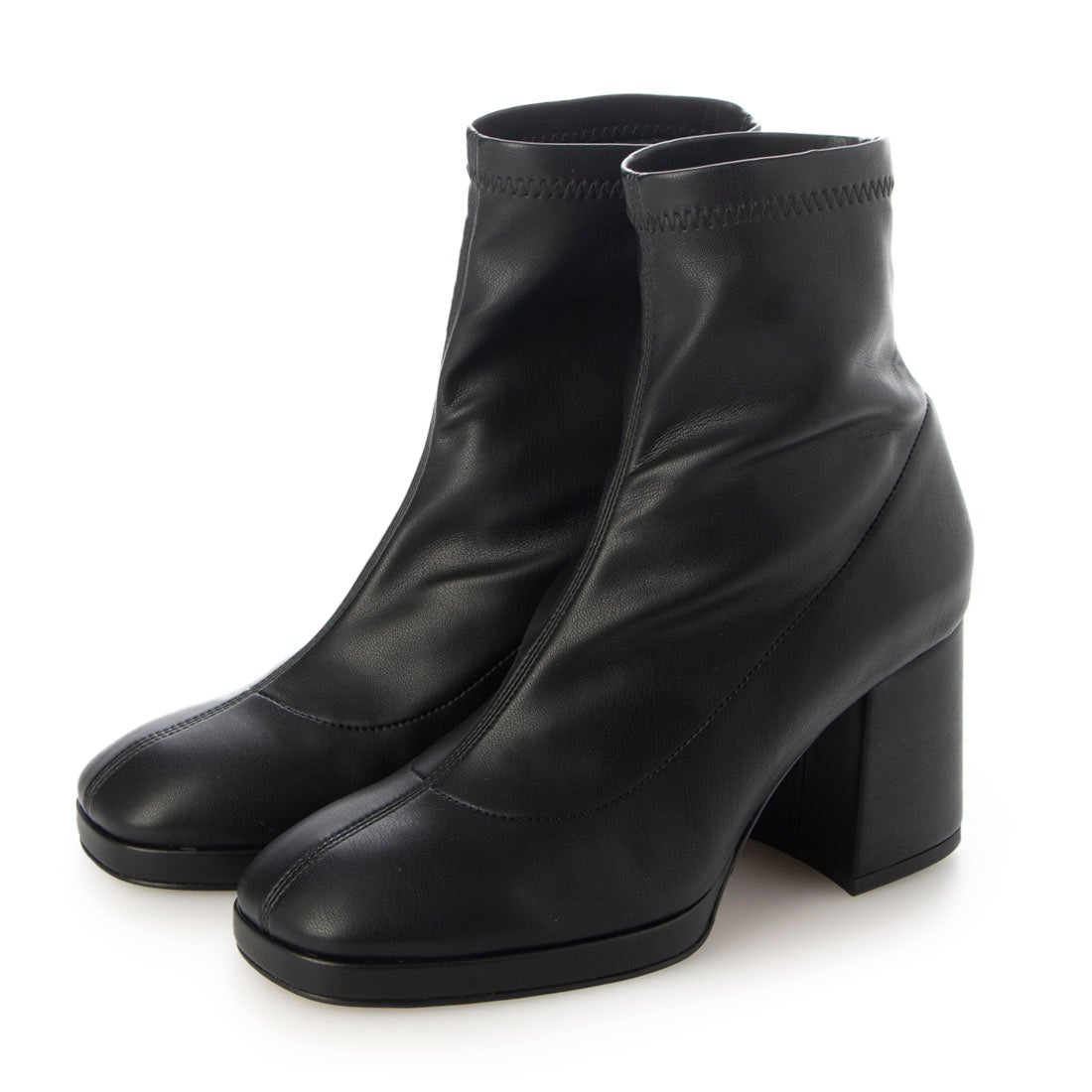 ファビオルスコーニ FABIO RUSCONI スクエアトウストレッチブーツ