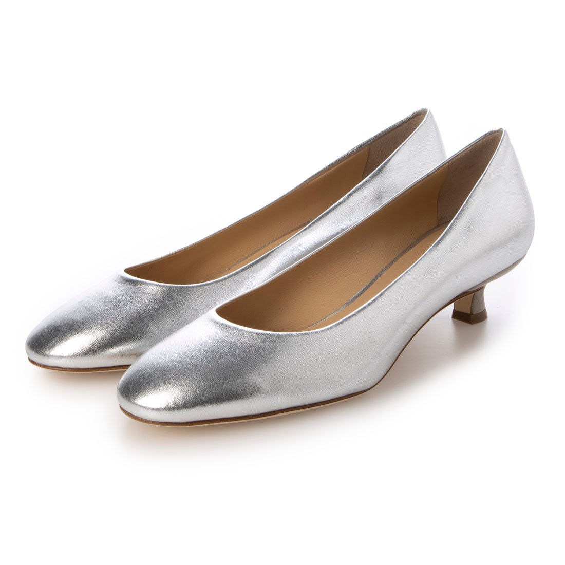 ファビオルスコーニ FABIO RUSCONI ラウンドトゥパンプス（シルバー