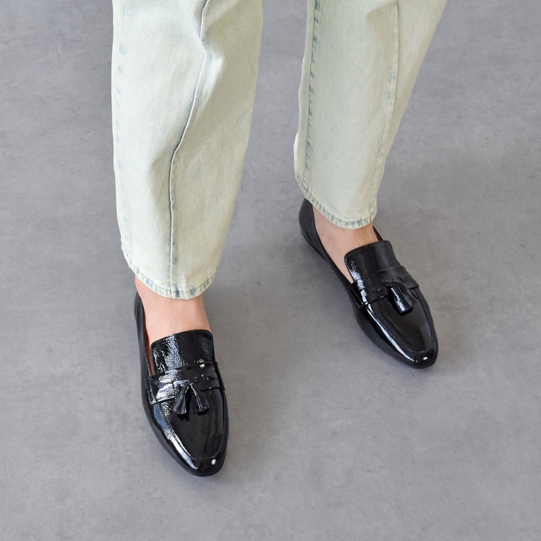 ファビオルスコーニ FABIO RUSCONI フラットヒールタッセルローファー